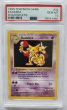 1999 Pokemon Trading Card Game Kadabra Base Set Shadowless PSA 10