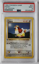 1999 Pokemon Trading Card Game Pidgey 1st Edition Base Set PSA 9