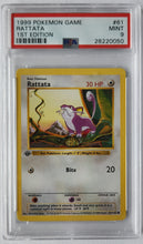 1999 Pokemon Trading Card Game Rattata 1st Edition Base Set PSA 9