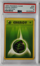 1999 Pokemon Trading Card Game Grass Energy 1st Edition Base Set PSA 9