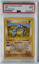 1999 Pokemon Trading Card Game Onix 1st Edition Base Set PSA 9