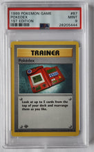 1999 Pokemon Trading Card Game Pokedex Trainer 1st Edition Base Set PSA 9