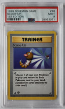 1999 Pokemon Trading Card Game Scoop Up Trainer 1st Edition Base Set PSA 9