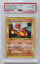 1999 Pokemon Trading Card Game Charmeleon Base Set Shadowless PSA 10