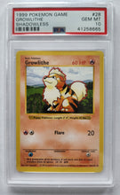 1999 Pokemon Trading Card Game Growlithe Base Set Shadowless PSA 10