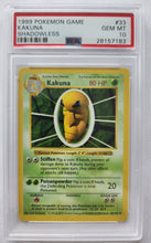 1999 Pokemon Trading Card Game Kakuna Base Set Shadowless PSA 10